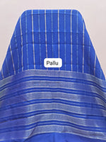 Royal Blue Crepe Silk Saree Pallu