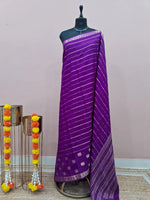 Purple Crepe Silk Saree