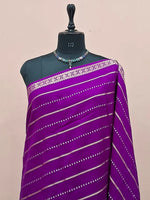 Purple Crepe Silk Saree 1