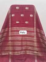 Maroon Crepe Silk Saree Pallu