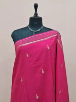 Pink Crepe Silk Saree 1