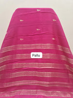 Pink Crepe Silk Saree pallu