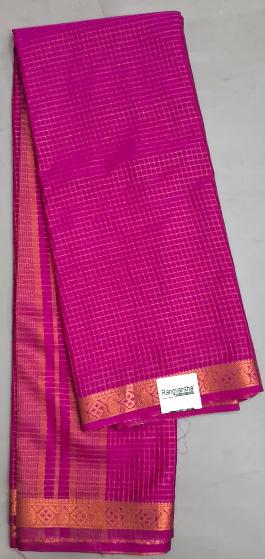 Rani Pink Crepe Silk Saree 