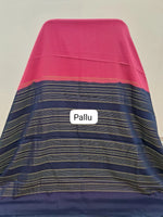 Reddish Pink Crepe Silk Saree pallu