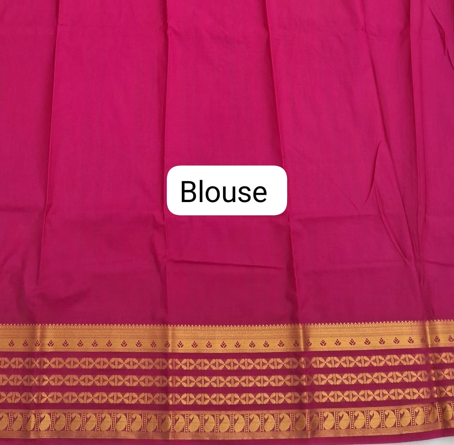 Elegant Dark Blue Crepe Silk Saree blouse