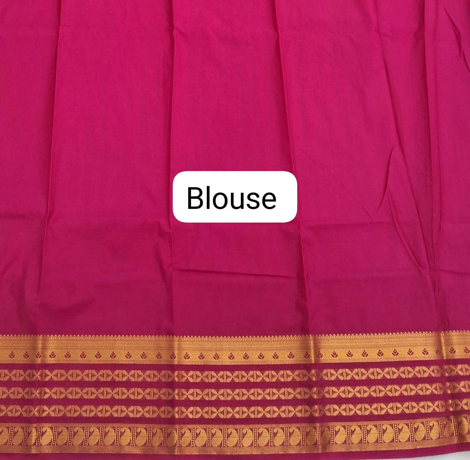 Elegant Dark Blue Crepe Silk Saree blouse