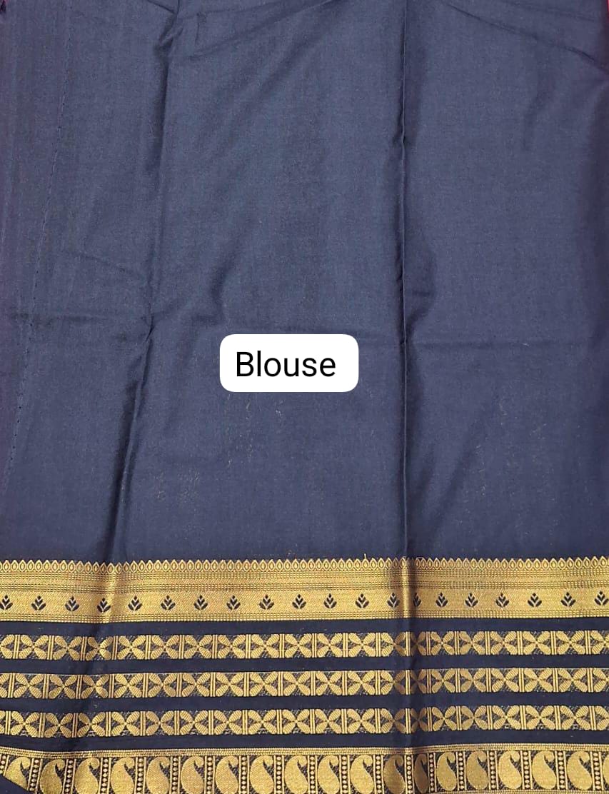 Pink Plain Crepe Silk Saree Blouse