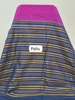 Graceful Rani Pink Plain Crepe Silk Saree pallu