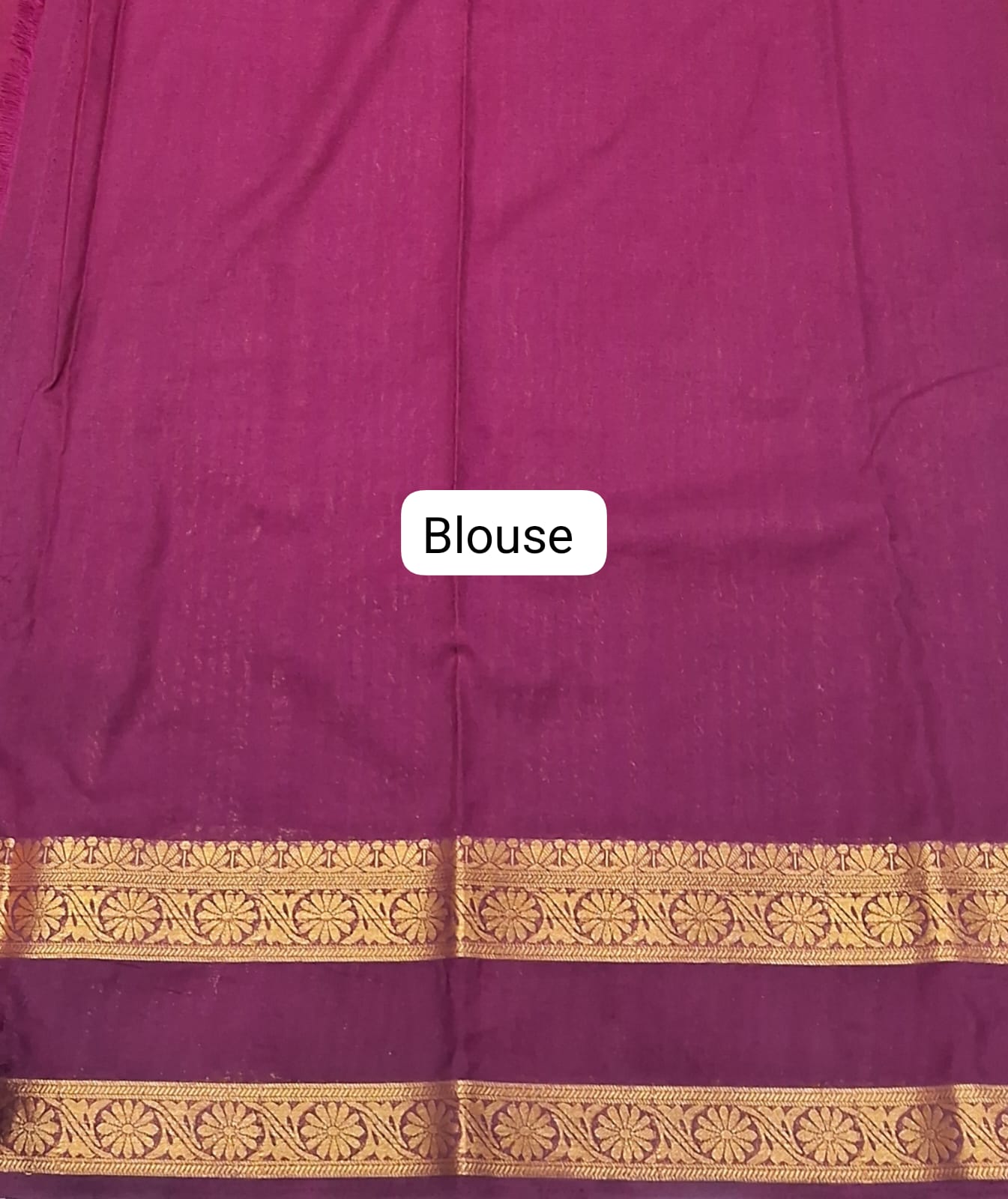 Orange Plain Crepe Silk Saree Blouse