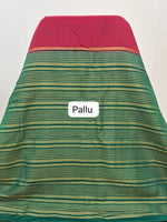 Fiery Red Crepe Silk Saree pallu