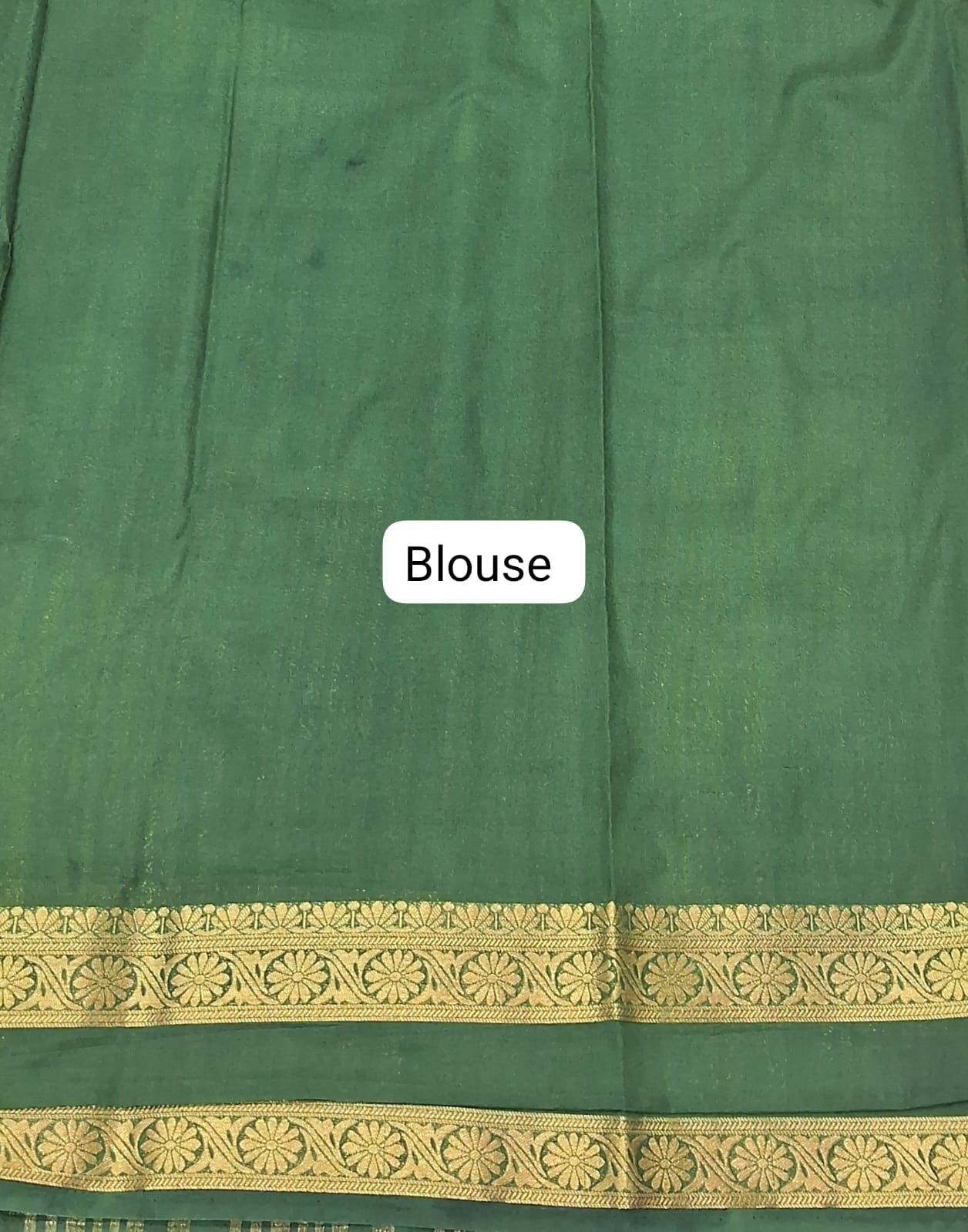 Mango Yellow Plain Crepe Silk Saree Blouse