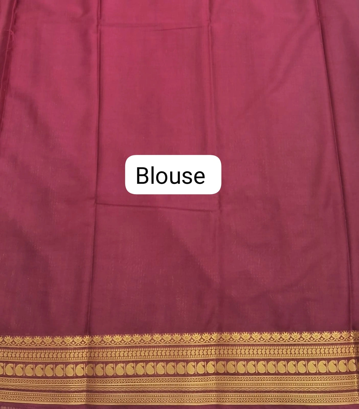 White plain Crepe Silk Saree blouse