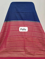 Classic Navy Crepe Silk Saree pallu