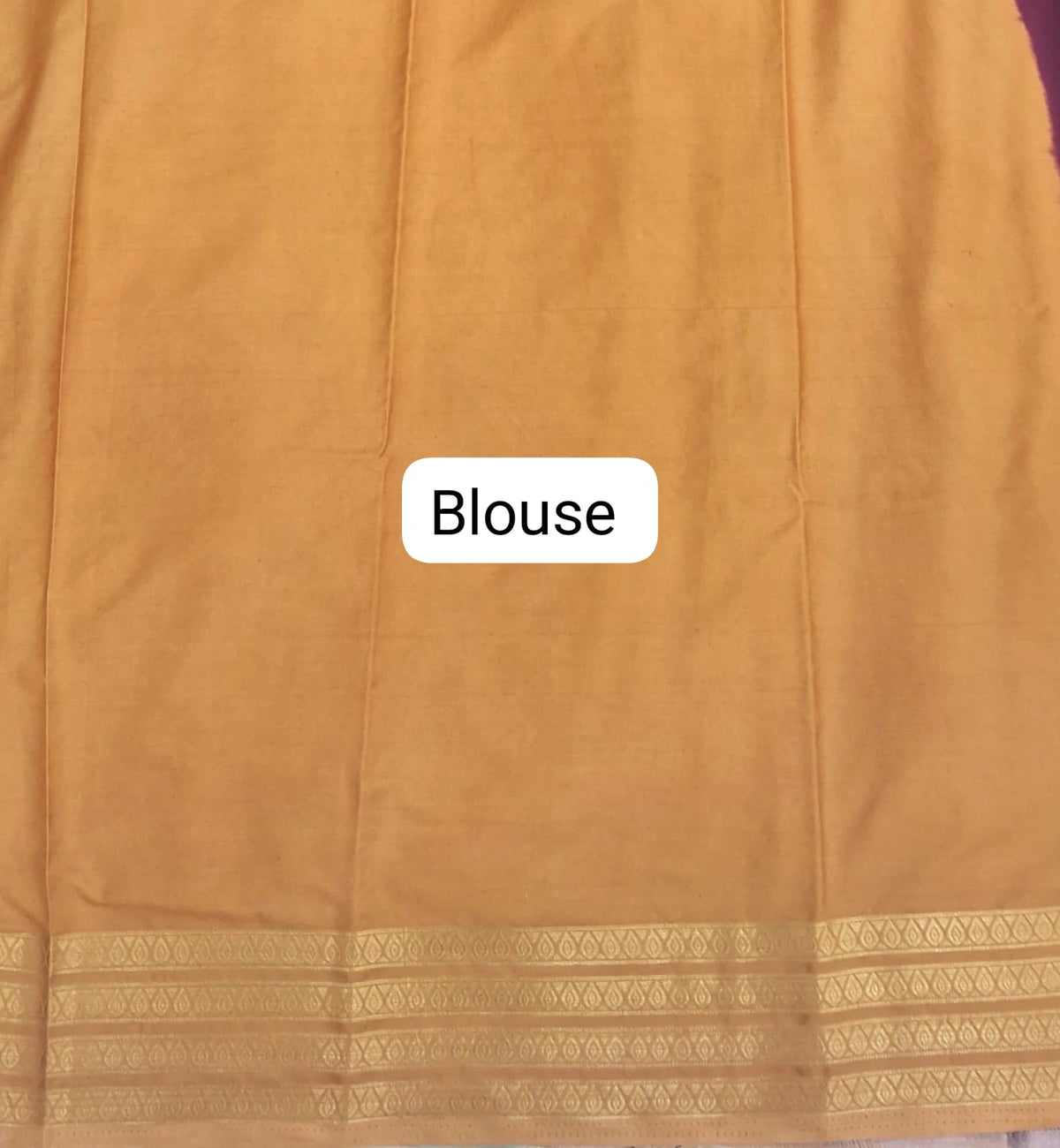 Walnut Brown Plain Crepe Silk Saree blouse