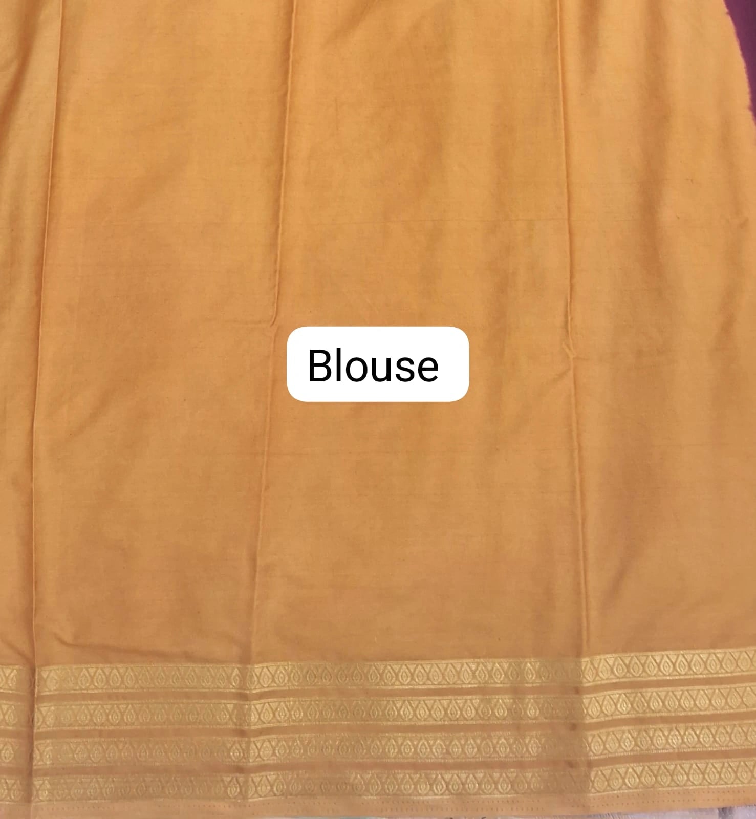 Walnut Brown Plain Crepe Silk Saree blouse
