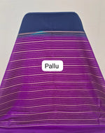 Radiant Navy Blue Crepe Silk Saree pallu