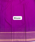 Radiant Navy Blue Crepe Silk Saree blouse