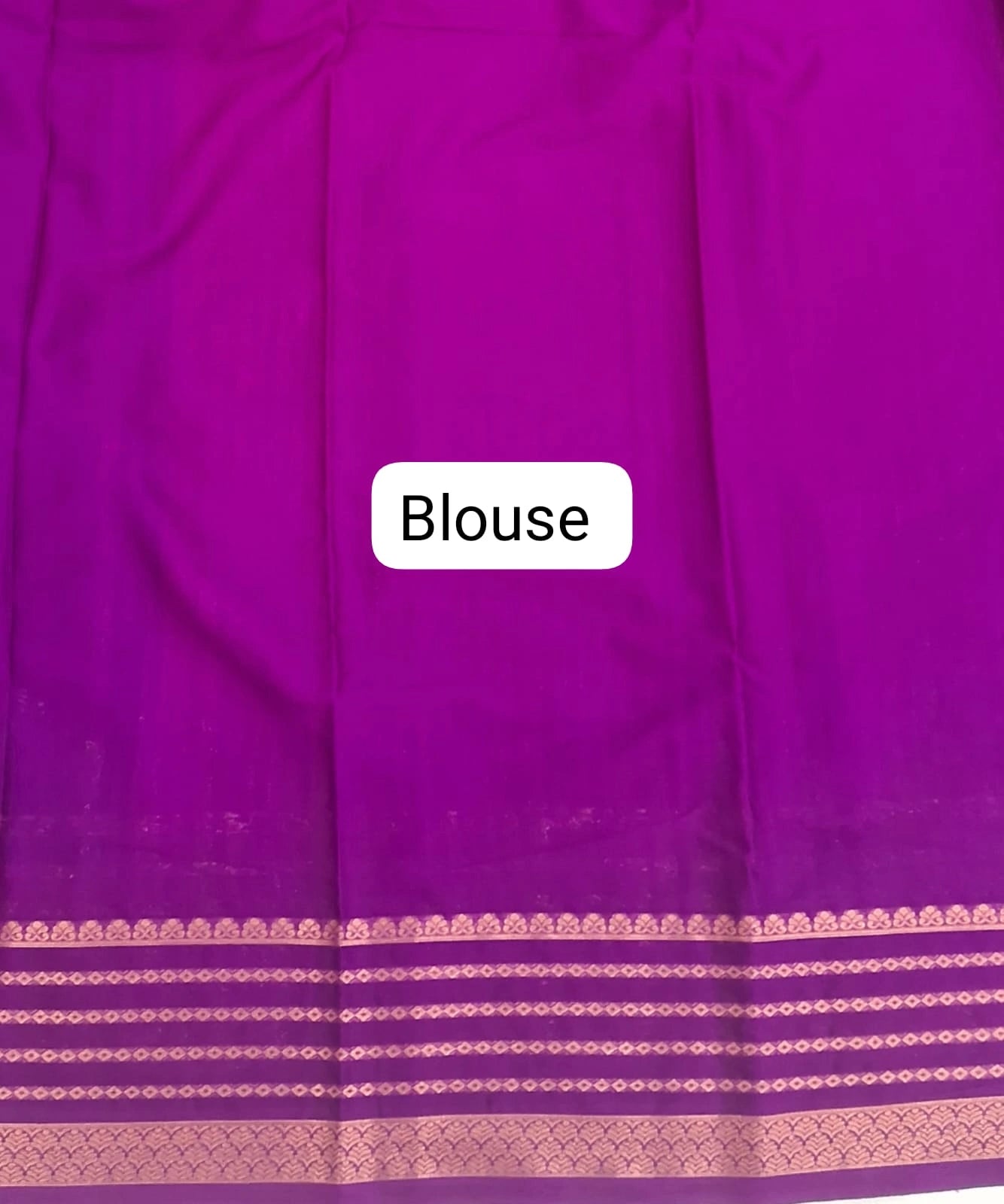 Radiant Navy Blue Crepe Silk Saree blouse