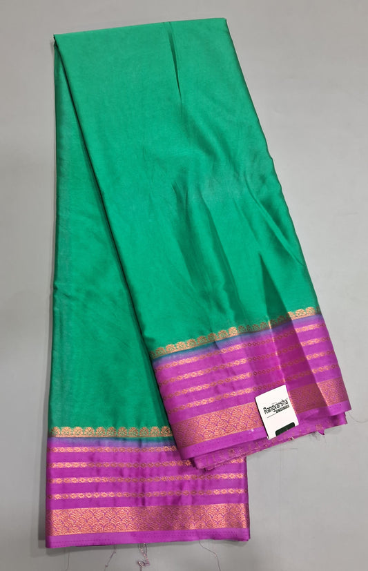 Rama Green Crepe Silk Saree