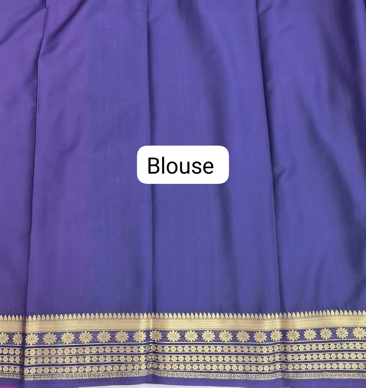 Magenta pink Plain Crepe Silk saree blouse