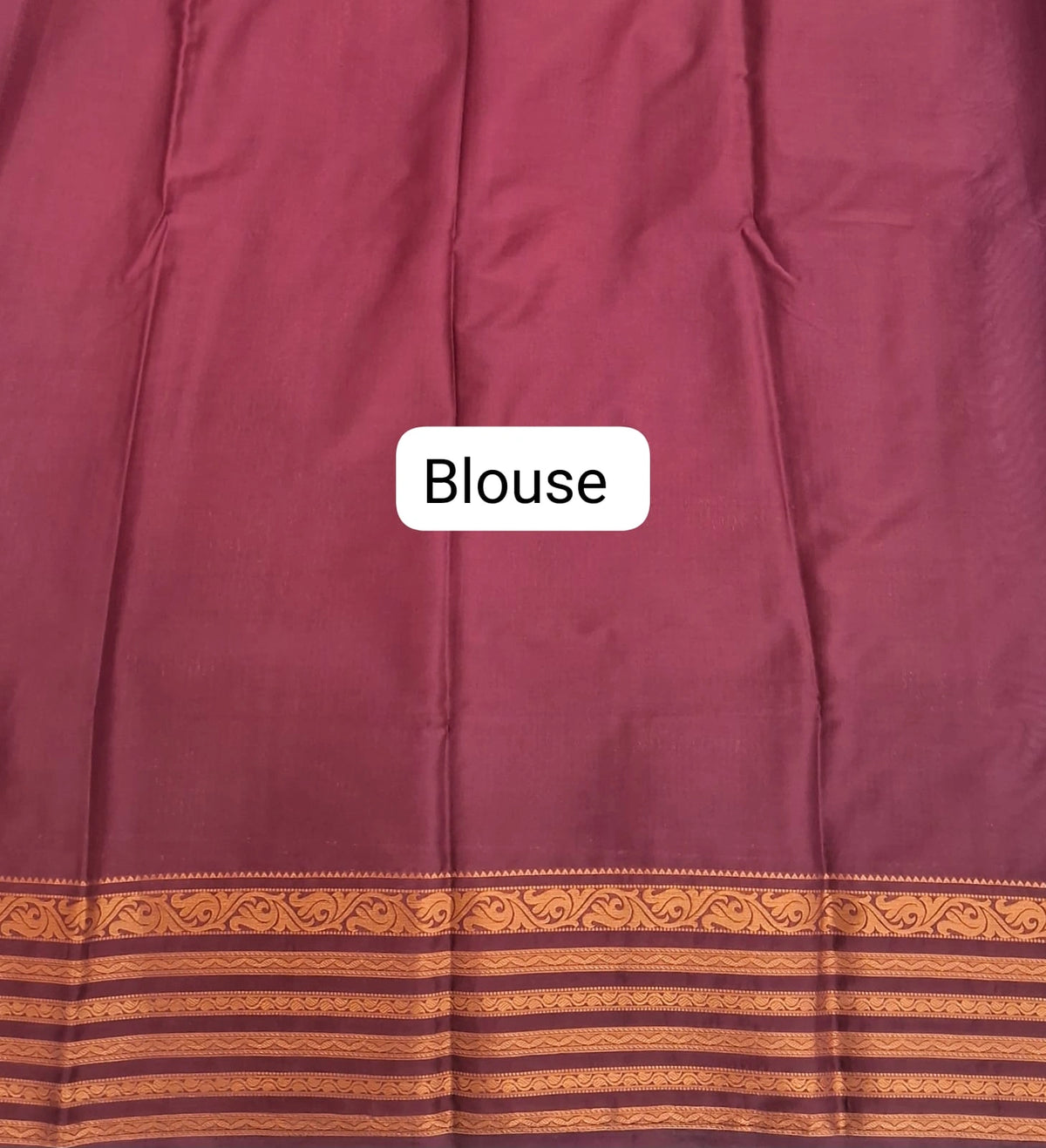 Lavender Plain Crepe Silk Saree blouse