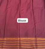 Lavender Plain Crepe Silk Saree blouse