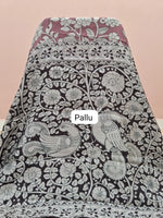 Rust Red Mysore Silk Saree pallu