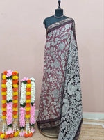 Rust Red Mysore Silk Saree