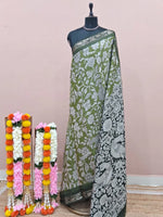 Leaf Green Mysore Silk Saree