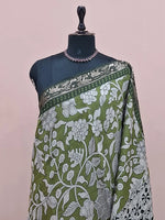 Leaf Green Mysore Silk Saree 1