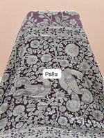 Light Purple Mysore Crepe Silk Saree Pallu