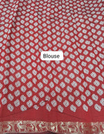 Marine Blue Mysore Crepe Silk Saree  Blouse