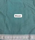 Citron Green Mysore Crepe Semi Silk Saree blouse