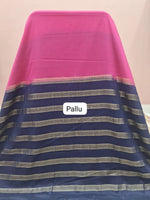 Rani Pink Mysore Crepe Semi Silk Saree pallu