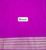 Dark Indigo Blue Mysore Crepe Semi Silk Saree blouse