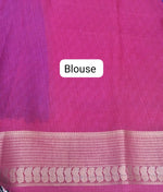 Royal Blue Plain Crepe Silk Saree blouse