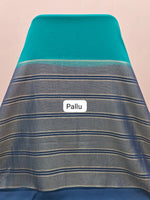 Peacock Green Mysore Crepe Silk Saree  Pallu