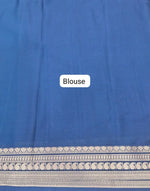 Peacock Green Mysore Crepe Silk Saree  Blouse