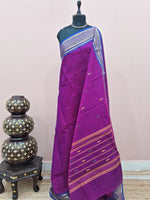 Deep magenta Chettind cotton saree