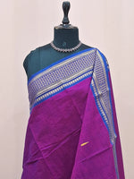 Deep magenta Chettind cotton saree 1