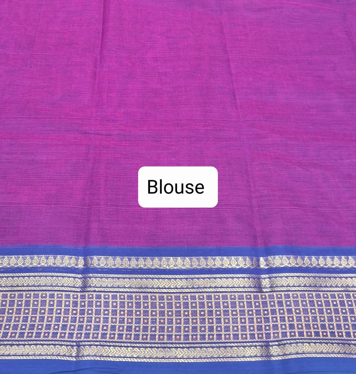 Deep magenta Chettind cotton saree Blouse
