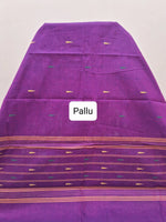 Deep magenta Chettind cotton saree Pallu