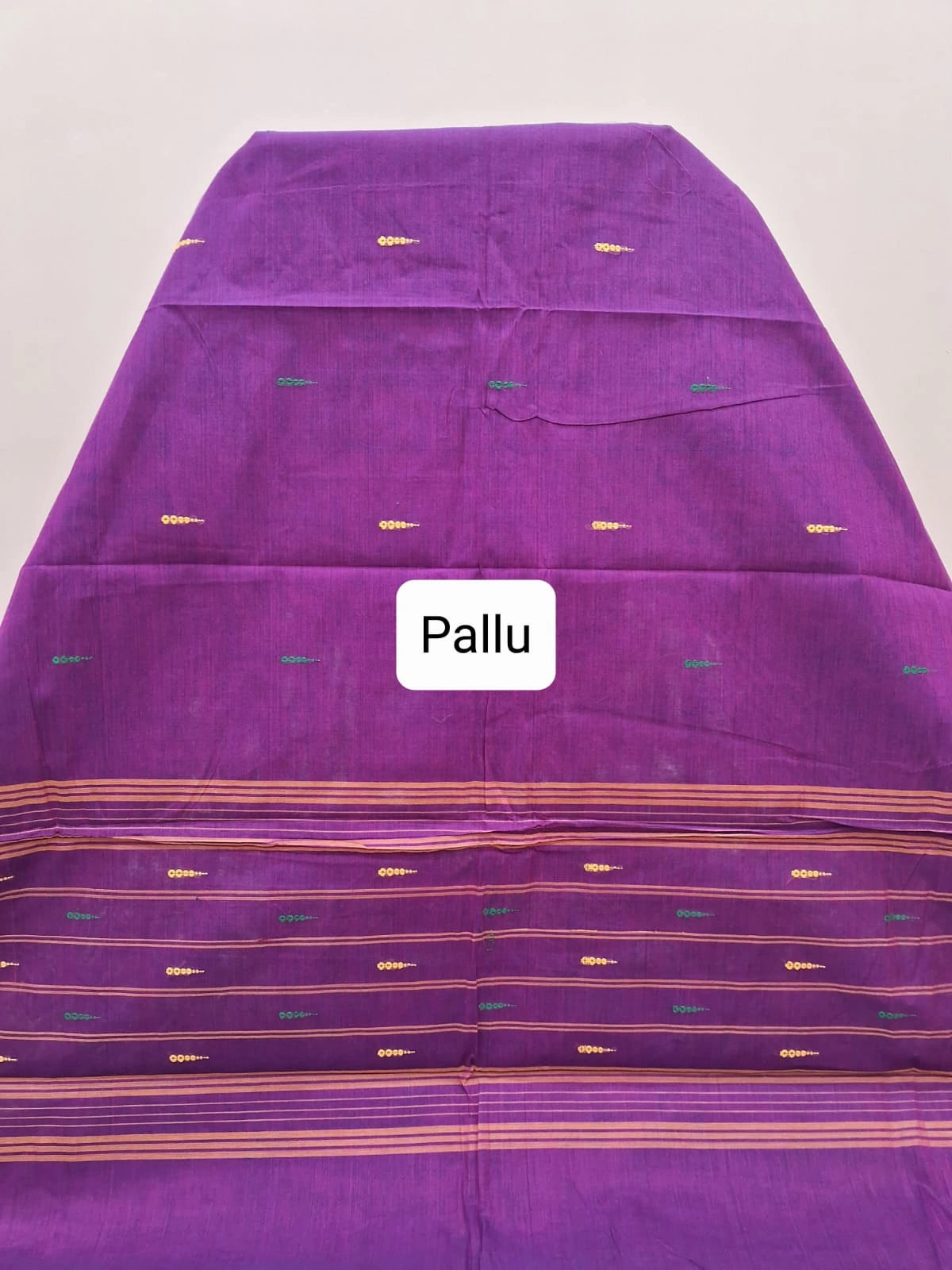 Deep magenta Chettind cotton saree Pallu