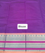 Dark purple Chettinad cotton saree Blouse