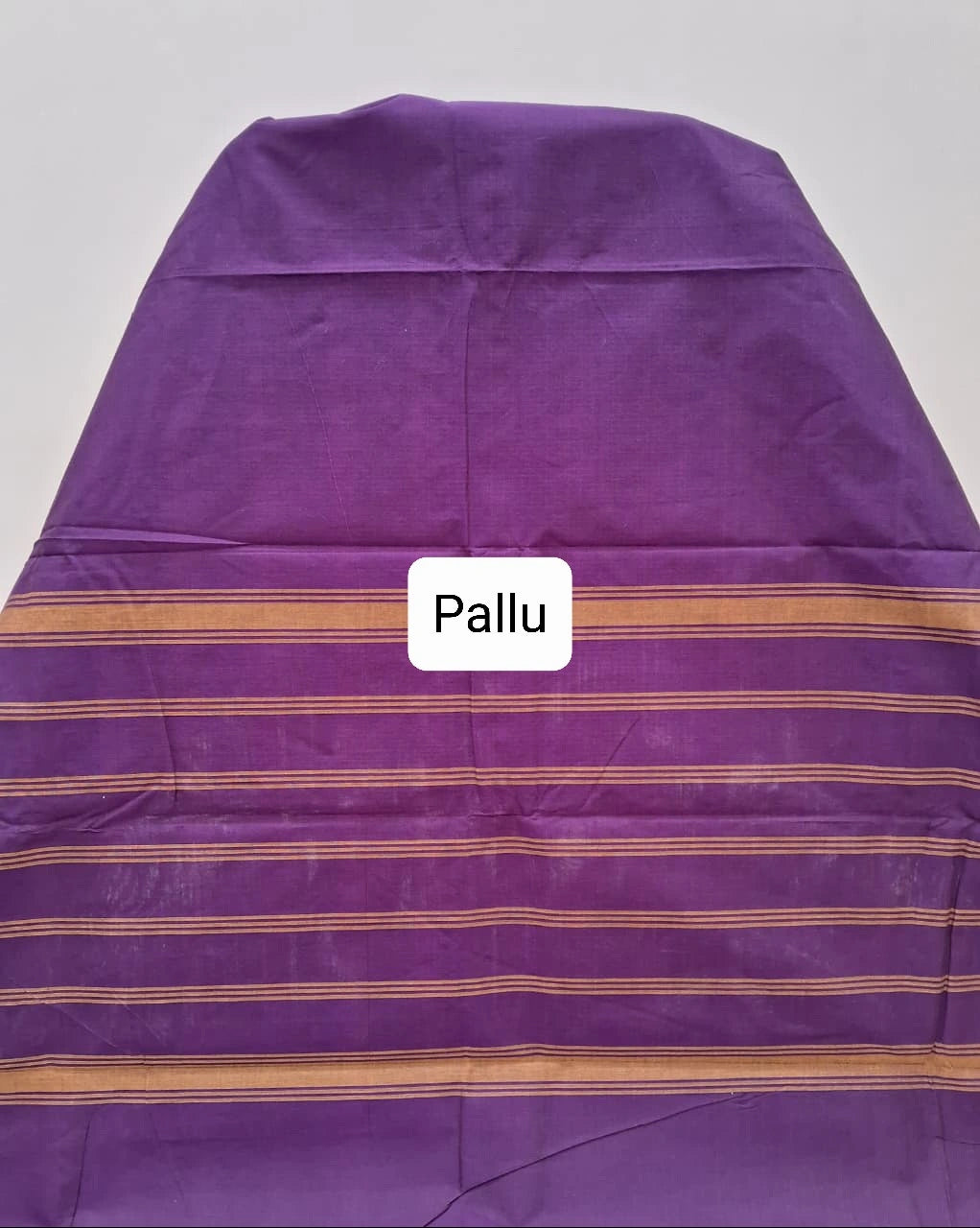 Dark purple Chettinad cotton saree Pallu