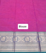 Deep magenta Chettinad cotton saree Blouse
