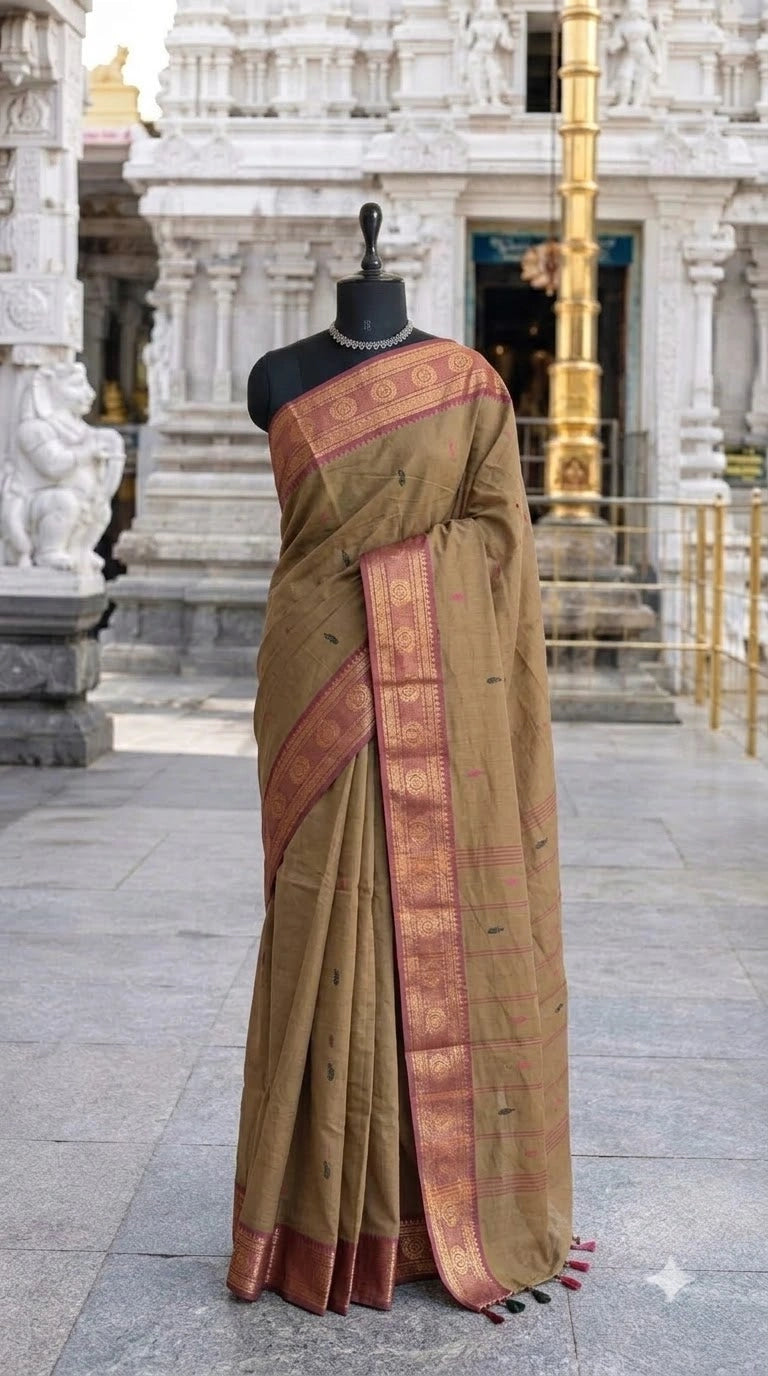 Sand Chettinad cotton saree