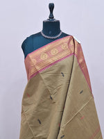 Sand Chettinad cotton saree 1