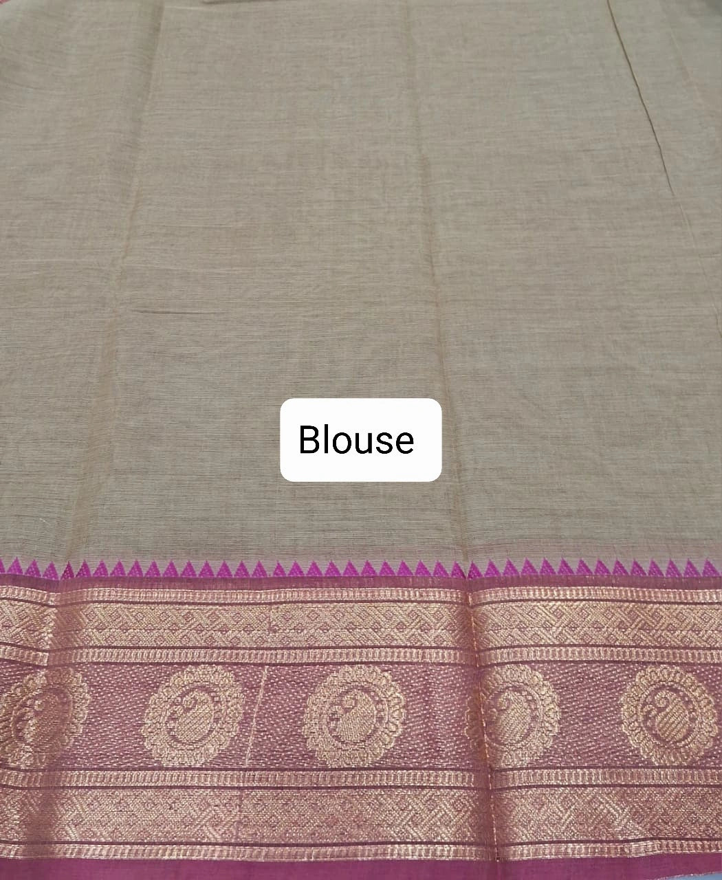 Sand Chettinad cotton saree Blouse