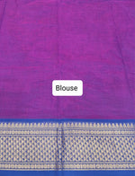 Deep purple Chettinad cotton saree Blouse